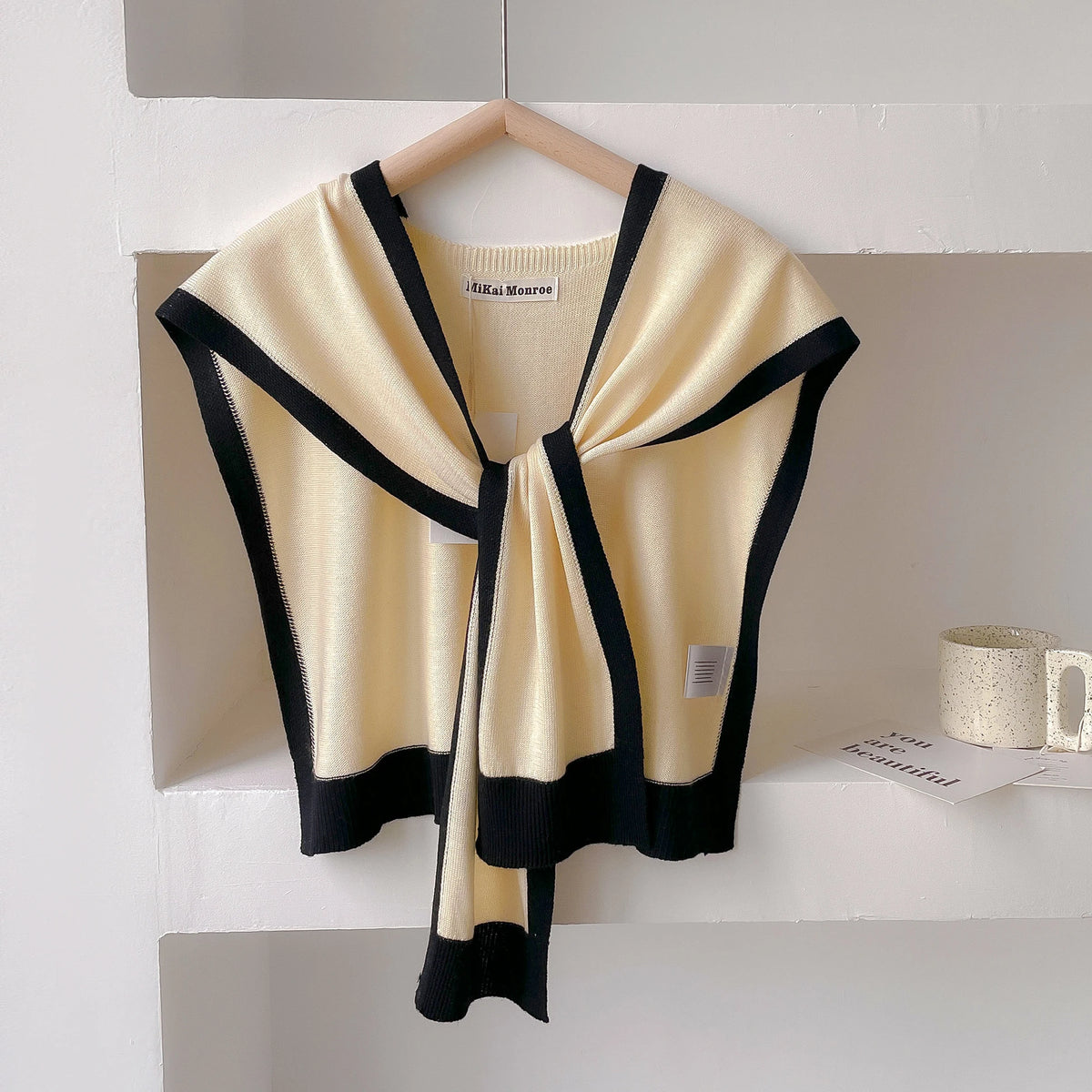 Clearance_Spring And Autumn Knitted Striped Shawl With High-Grade Summer Office Air-Conditioned Room Neck And Shoulder Scarf_Con
