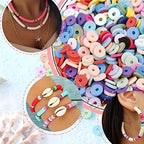 14400pcs Assorted Polymer Clay Beads Kit for DIY Jewelry Making - Handmade Craft Supplies for Bracelet, Necklace, Earrings - Gre