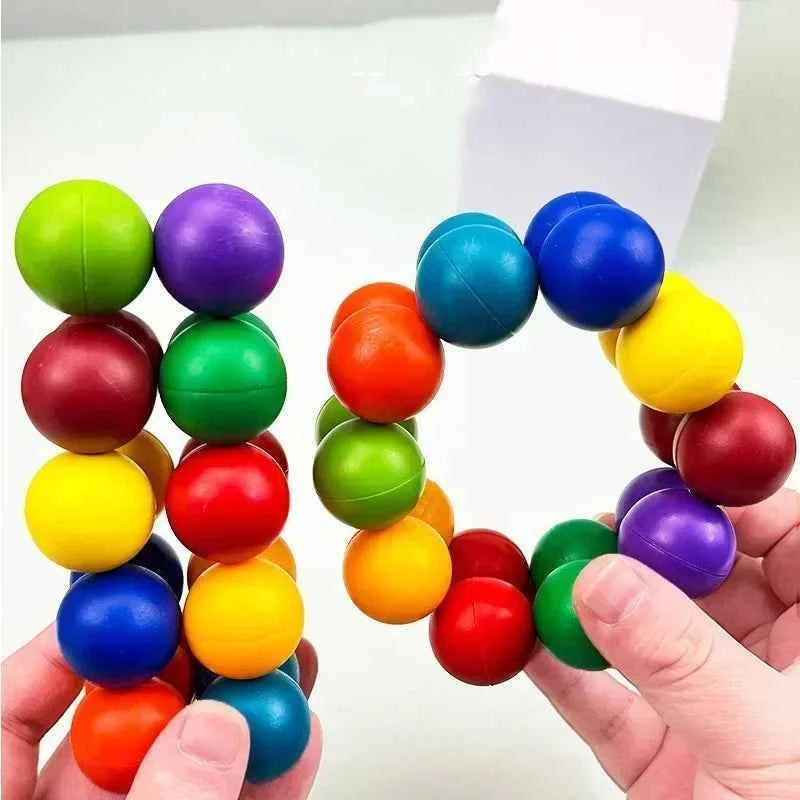2025 Fidget Toy 3D Puzzle Ball Endless Twisted and Turned Flexible Jionts Stress Relief Desk Sculpture Toys for Kids Adult Gifts