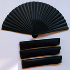 Black vintage hand fan Folding fan Dance wedding parties favor Chinese dance ball folding fans