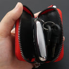 Men Key Holder Housekeeper PU Leather Car Key Wallet Keys Organizer Women Keychain Cover Zipper Key Case Bag Unisex Pouch Purse
