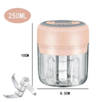 100ML/250ML Electric  Meat Mincer Garlic Chopper Rotate Garlic Press Crusher Vegetable Onion Cutter Kitchen Cooking Accessories