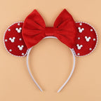 New Trendy Mouse Ears Headband 3.3"Velvet For Girls Soft Bow Hairband Halloween Festival Party Trip DIY Hair Accessories Gifts