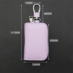 Men Key Holder Housekeeper PU Leather Car Key Wallet Keys Organizer Women Keychain Cover Zipper Key Case Bag Unisex Pouch Purse