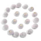 20pcs Plush Fur Covered Ball Beads Charms Multicolor Pompom Pendant For DIY Jewelry Making Necklace Bracelet Earring Accessories