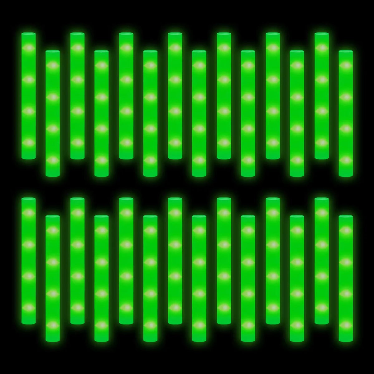120-30PCS LED Foam Glow Sticks Glow Party Supply with 3 Modes Glow Stick for Wedding for Birthday Concert Halloween Christmas