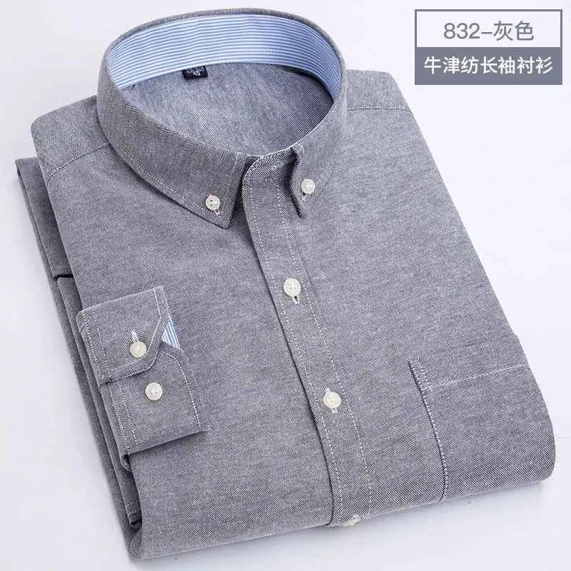 Men's long sleeve shirt Spring summer autumn winter Oxford woven slim free ironing comfortable soft casual fashion simple work