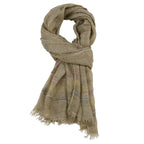 Fashion Men Scarf Cotton Linen Yarn-dyed Striped Men's Scarves Tassel Long Shawl Autumn Winter Male Accessories  Wraps