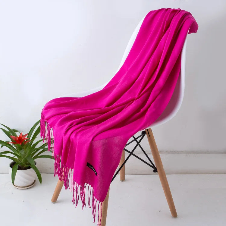 Fashion Solid Scarf Women Cashmere Soft Winter Warm Scarves Hijab Female Long Headband Shawl Wraps Bandana Foulard 2022 Echarpe