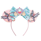 Cinderella Cartoon Mouse Ear Headband Sequin Bows Girl Adult Kid Halloween DIY Party Cosplay Hair Accessories Princess Hairband