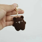 Cute Couple Bear Crochet Keychain Animal Bag Charm
