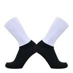 Aero Cycling Summer Anti Socks Whiteline Slip Silicone Socks Men Bicycle Sport Running Bike Socks Calcetines Ciclismo