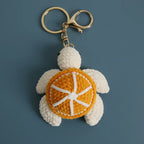 Ocean Series Animal Doll Crochet Keychain Handmaking Knitted Tropical Fish Keyrings Crochet Shark Doll Keychain Custom Accessory