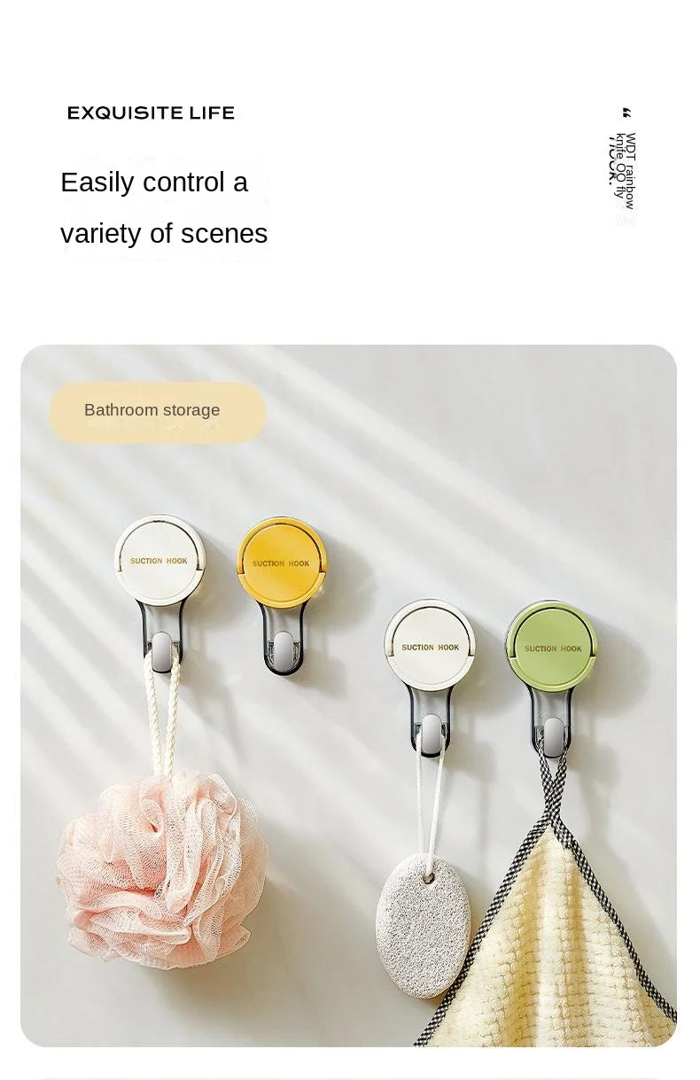 1/4/8pc Suction Hooks Strong Vacuum Power Traceless No-Drilling Adhesive Hooks for Home Bathroom Kitchen Door Back and Toilet