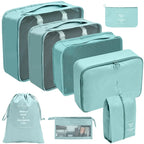 7/8/9/10-Pcs Travel Organizer Packing Cubes Set – Portable Luggage Storage Bags for Clothes, Shoes & Accessories