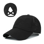 Women's Quick Dry Mesh Ponytail Baseball Cap for Outdoor Style