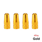 4PCS Aluminum Alloy Presta Valve Caps For Road MTB Track Racing Bike Tires French Valve Wheel Tube Covers