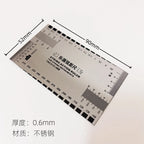 Stainless Steel String Action Gauge Ruler Guitar Bass Instrument Repair Tool Silver
