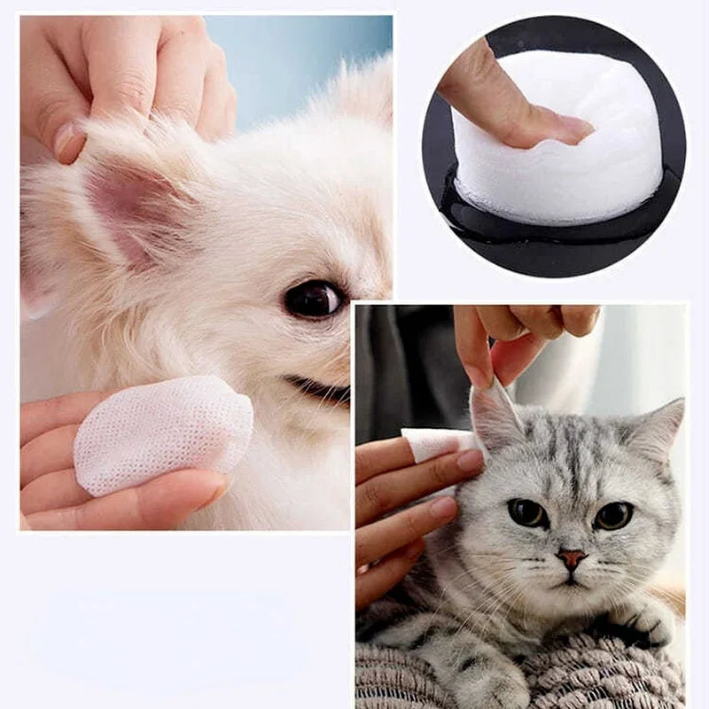 130 Pcs/set of Dog and Cat Cleaning Wipes Pet Eye Wipes Grooming Tear Stain Remover Gentle Non-foaming Wipes Towels - WTN Essentials 