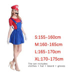 Game Bros Super Luigi Brothers Uniform Set Cosplay Costumes Funny Anime Adult Men Jumpsuit Woman Dress Halloween Costume