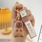 Creative Cute Capybara Keychains For Car Keychain Anime Cartoon Capibala Pendant  Women Doll Keyring Charm Holiday Gifts Jewelry