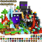 Magnetic Building Blocks Mine World Magnetic Pool Castle Villa Party Construction Brick Cube STEM Boy Girl Children Toy Set Gift