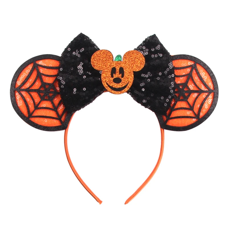2026 Latest Halloween Cobweb Ears Headband Women Festival DIY Mouse Hairband Kids Party Villains Cosplay DIY Hair Accessories