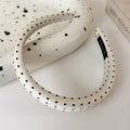 Retro Satin Polka Dot Sponge Headbands for Woman Fashion Temperament Hair Hoop Wash Face Hair Band Female Party Hair Accessories