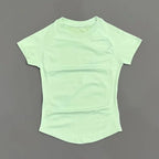 Short Sleeve Seamless Yoga Top Women Quick Dry Breathable Slim Fit Workout Gym Running Fitted Sports T-Shirt Activewear