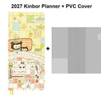2027 Kinbor Portable Week Planner Daily Journal Notebook Month Year Weeks Plan 52g Bachuan Paper Book Gift for Back To School