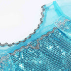 Disney Frozen Elsa Snow Queen Princess Dress Girls Costume Halloween Kids Role-play Carnival Children Birthday Party Dress