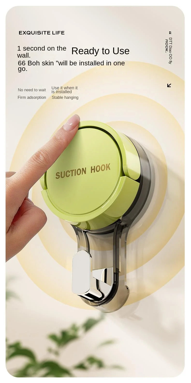 1/4/8pc Suction Hooks Strong Vacuum Power Traceless No-Drilling Adhesive Hooks for Home Bathroom Kitchen Door Back and Toilet