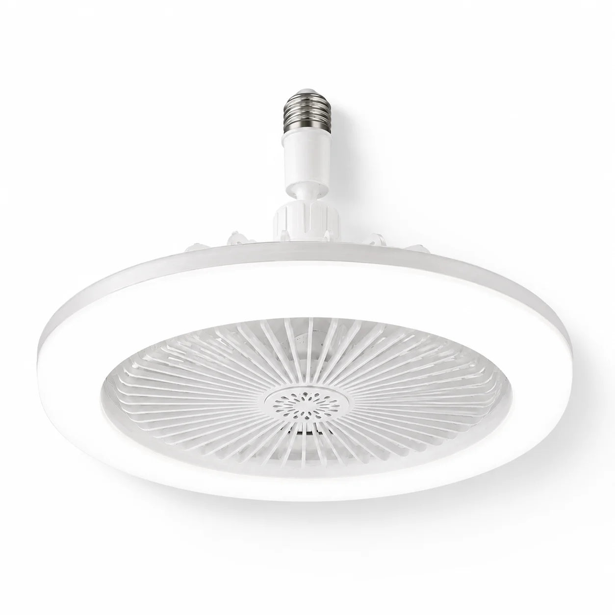 3 in 1 E27 Ceiling Fan Light with Remote Control Rotatable LED Lamp Converter Base for Bedroom Living Room Kitchen Home Decor