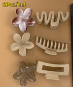 3Pcs/18Pcs Egg Flower Hair Clips Gradient Candy Color Flowers Suitable for Daily Backcombed Ponytail Shark Clip Hair Accessories
