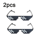 Mosaic Sunglasses Cool Party Vintage Shades Eyewear For Men Pixelated Sunglasses Funny Women Glasses