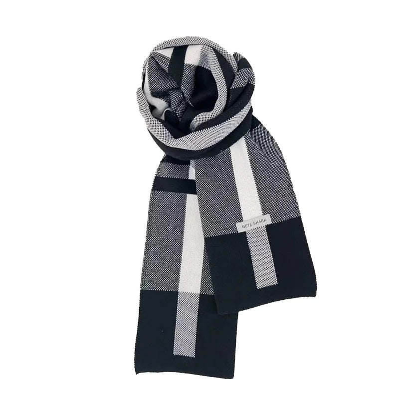 Winter Men Scarf Keep Warm Scarf Casual Fashion Brand Designers Knit Neckerchief Patchwork Copy Cashmere Scarf Shawl Wrap AC2228