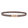 Genuine Leather Women Belt Fashion Golden Lock Buckle Skinny Ladies Waist Belts Dress Jeans Sweater Everyday Casual Outfits