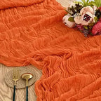 Gauze Table Runner Dinning  Decoration 90*300CM Rustic Country Boho Beach Wedding Party Table Decor Christmas Table Runners