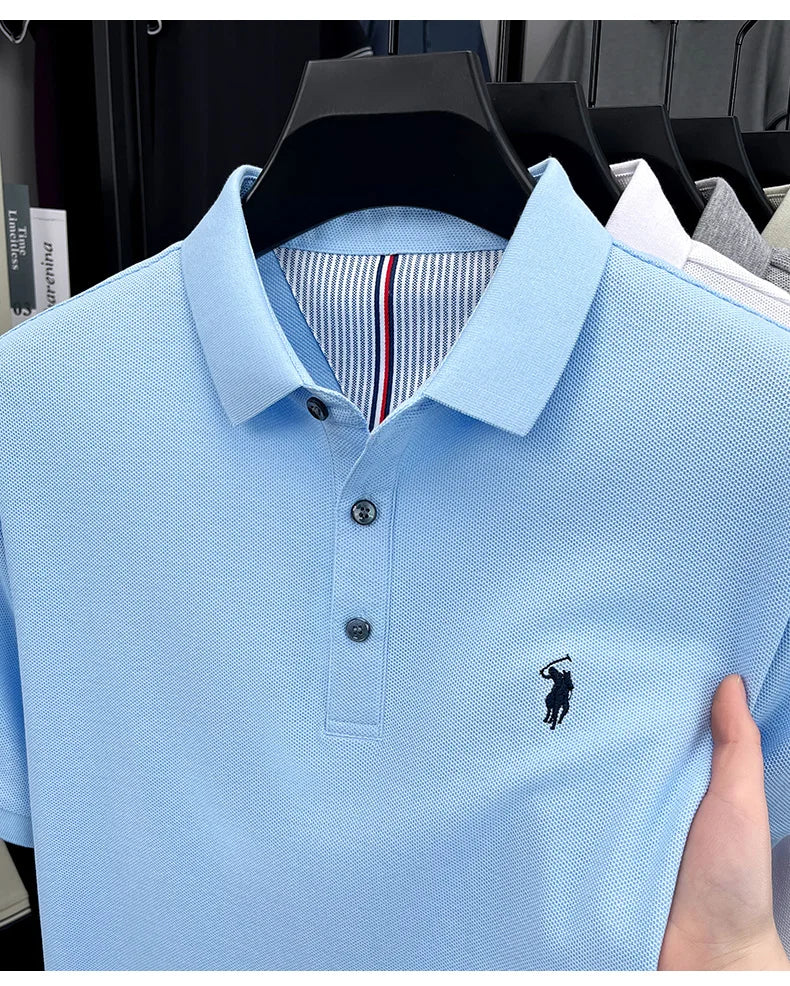 Men's 100% Cotton Polo Shirt – Short Sleeve Casual Golf & Business Shirt