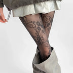 2025 New Tights Women Sexy Lace Floral Thigh High Stockings Pantyhose Lingerie Hosiery Mesh Fishnet Stockings Women Tights
