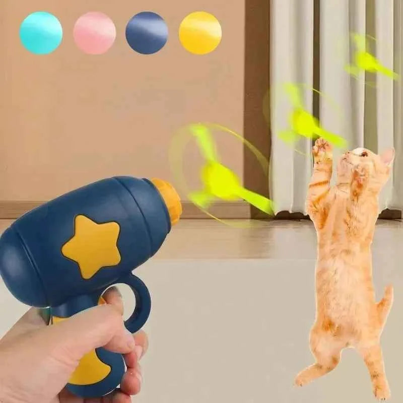 Interactive Cat Flying Disc Launcher Toy for Training and Play