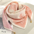 Luxury Magnetic Buckle Silk Scarf Women Print Square Scarf For Autumn Winter Warmth And Cold Resistance Fashionabl Scarves