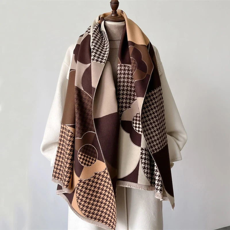 Cashmere Scarf for Women Thick Warm Winter Blanket Brand Female Luxury Quality Shawl Wrap Bufanda 2024 Poncho Echarpe Pashmina