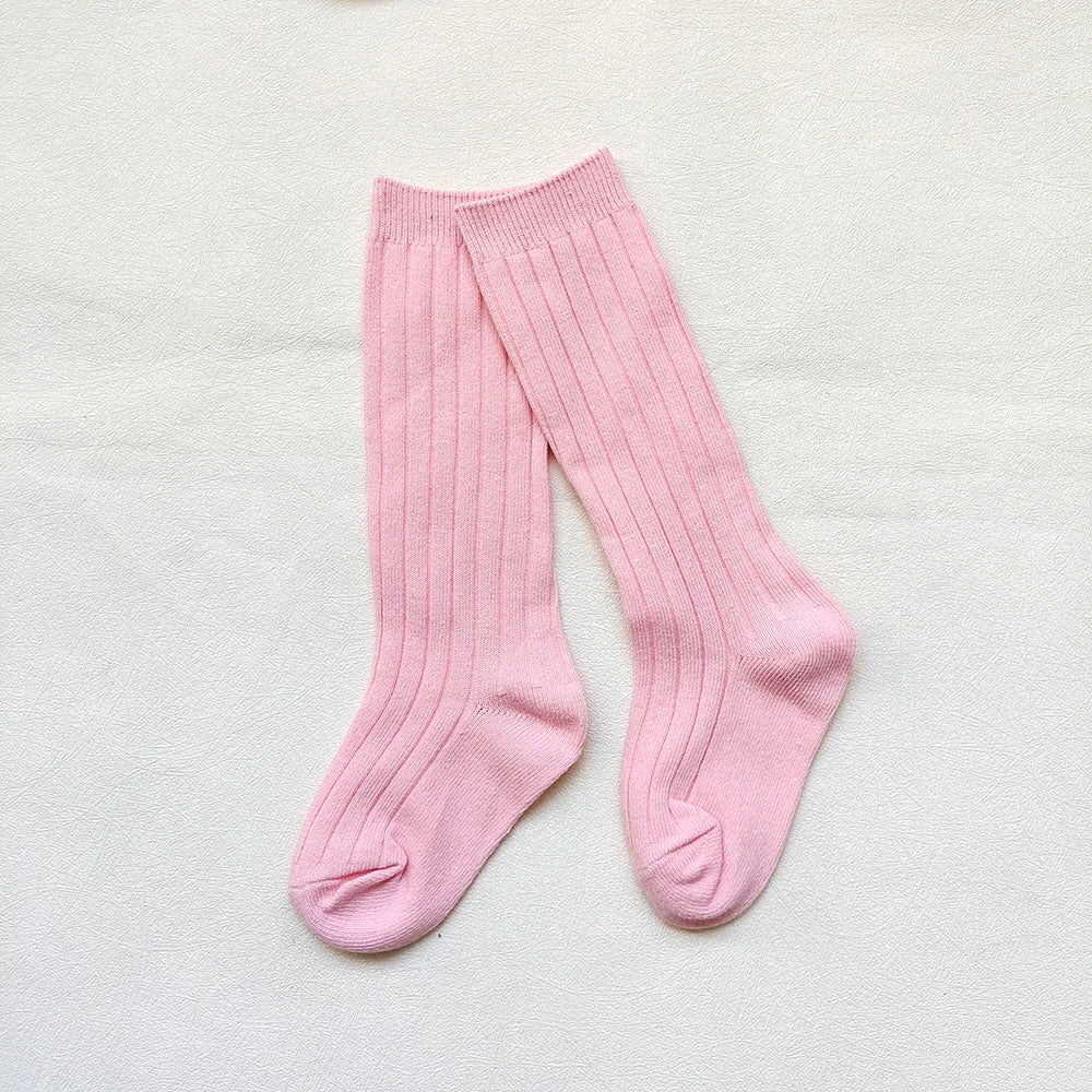 Spainish Children Socks Stripe Boys And Girls Cotton Sock Breathable Knee High Baby Long Socks School Uniform Socks 0-7Years