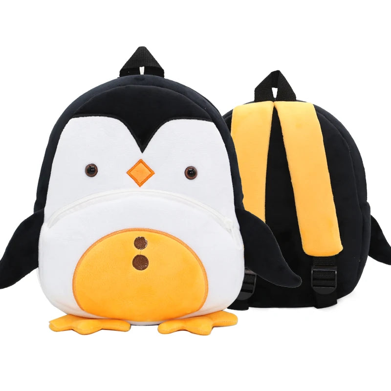Cute Cartoon Animal Plush Backpack Soft Children Kindergarten Schoolbag Toddler Travel Bag Gift For Girls Boys