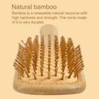 Natural Bamboo Air Cushion Hair Brush with Gift Box - Wooden Massage Comb for Smoothing Detangling Anti-Static Hair Care