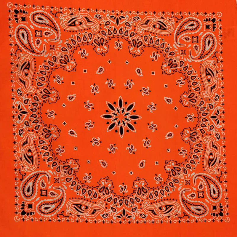 New Fashion Hip Hop 100% Cotton Bandana Square Scarf Gradient Color Paisley Headband Printed For Women/Men/Boys/Girls