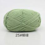 40-50g/Set 4ply Milk Cotton(80%) Knitting Yarn Needlework Dyed Lanas For Crochet Craft Sweater Hat Dolls At Low Price