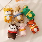 Cute Rabbit Crochet Keychain Handmade Bunny Bag Charm