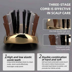 Japanese Premium Head Massager Scalp Brush Hair Massager Shampoo Brush Wet Plastic Detangling Brush Hair Cleaning Comb Rose Gold